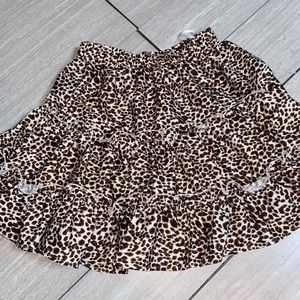 Cheetah Ruffle Skirt